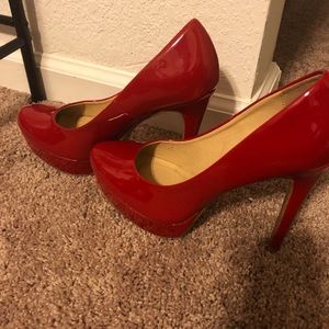 Chinese Laundry Patent Red Pumps